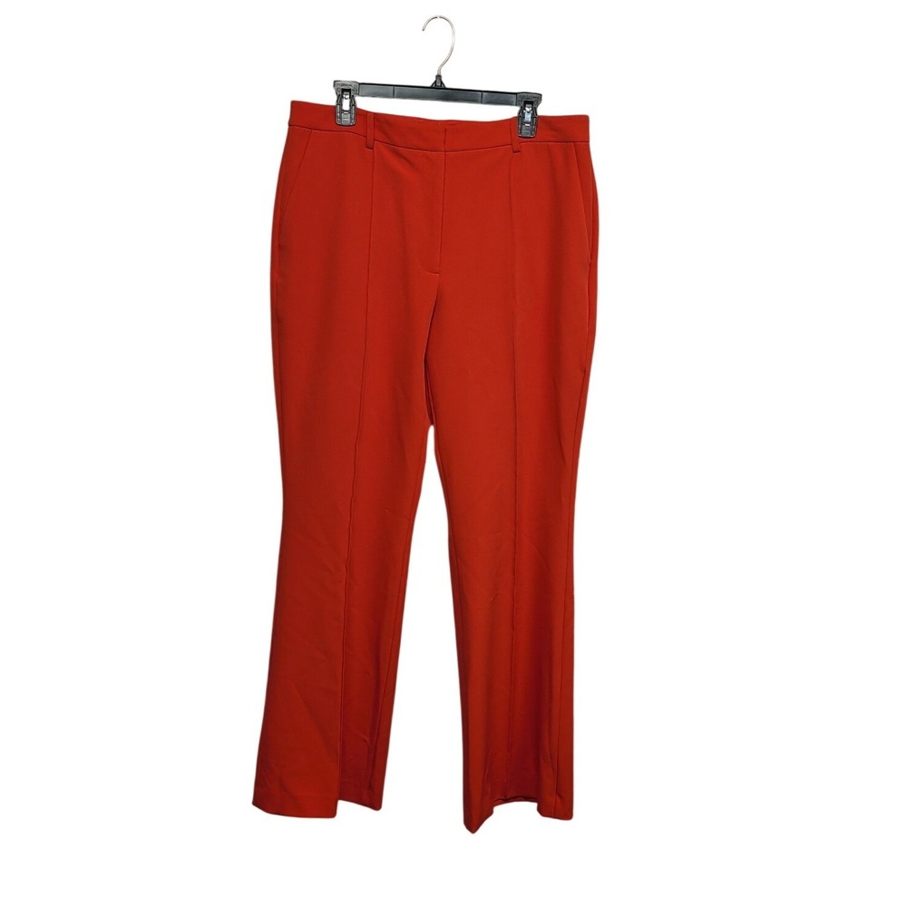 DKNY Women's Red Slim Flare Leg Trousers Pants Size‎ 12